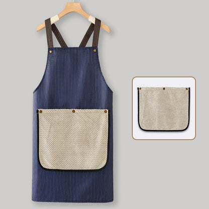 📢📢37% OFF !! ⏰Cross-Back Waterproof Apron with Detachable Hand Towel
