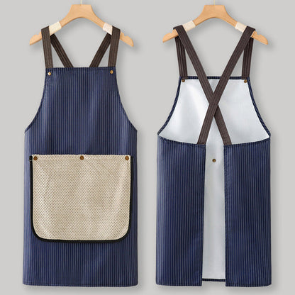 📢📢37% OFF !! ⏰Cross-Back Waterproof Apron with Detachable Hand Towel