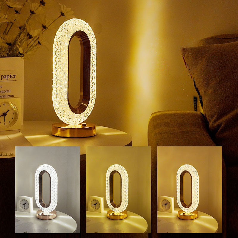 ✨ Rechargeable Luxury Crystal LED Night Light