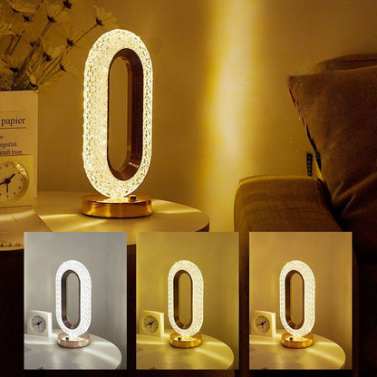 ✨ Rechargeable Luxury Crystal LED Night Light