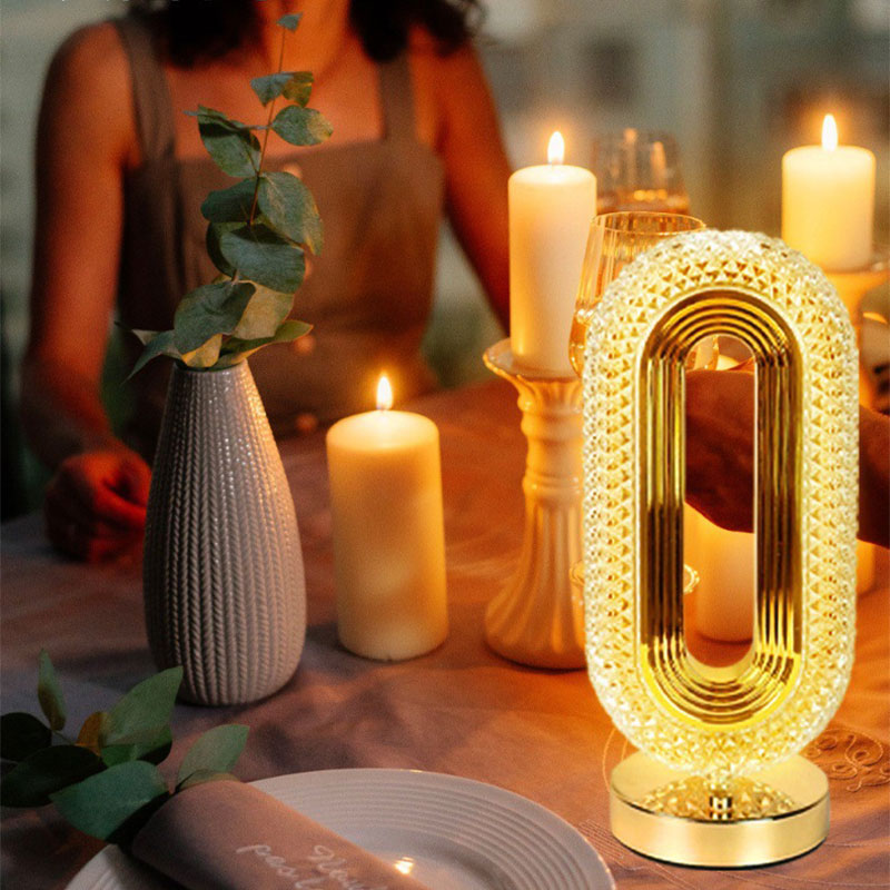 ✨ Rechargeable Luxury Crystal LED Night Light