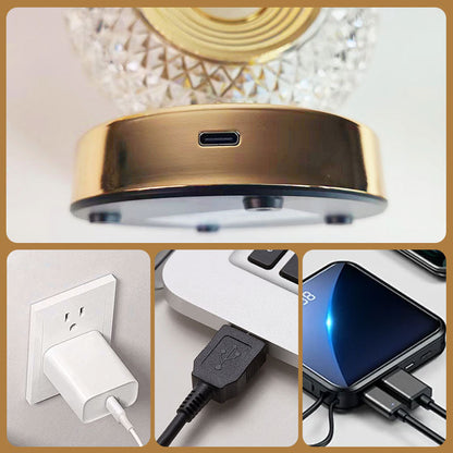 ✨ Rechargeable Luxury Crystal LED Night Light
