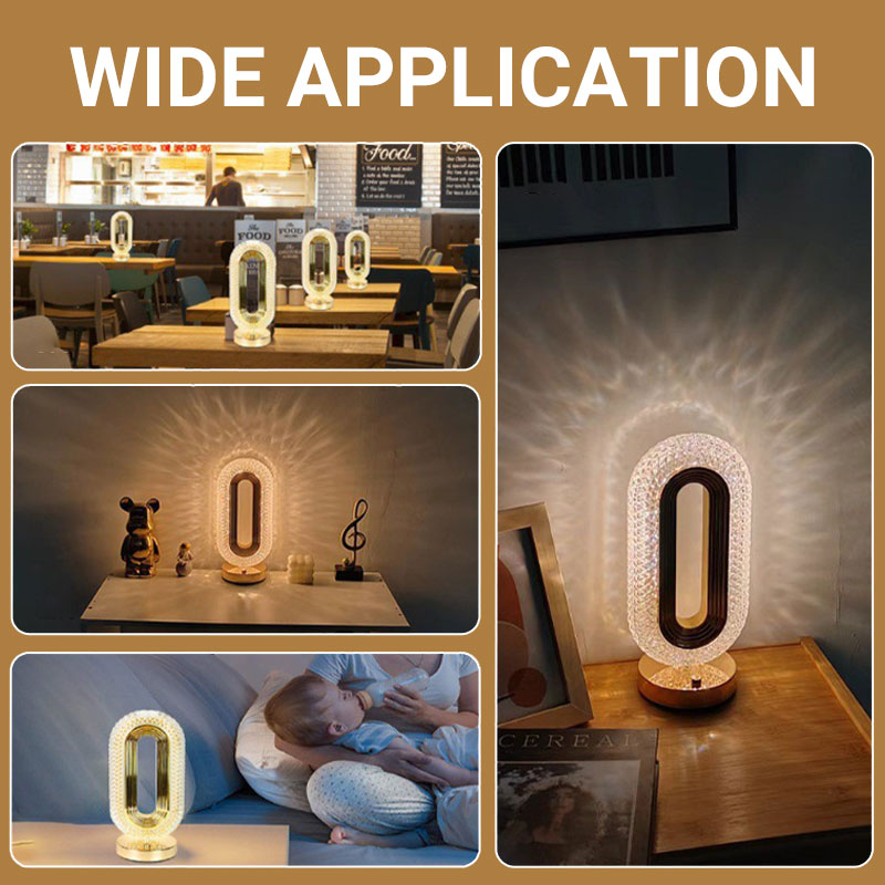 ✨ Rechargeable Luxury Crystal LED Night Light