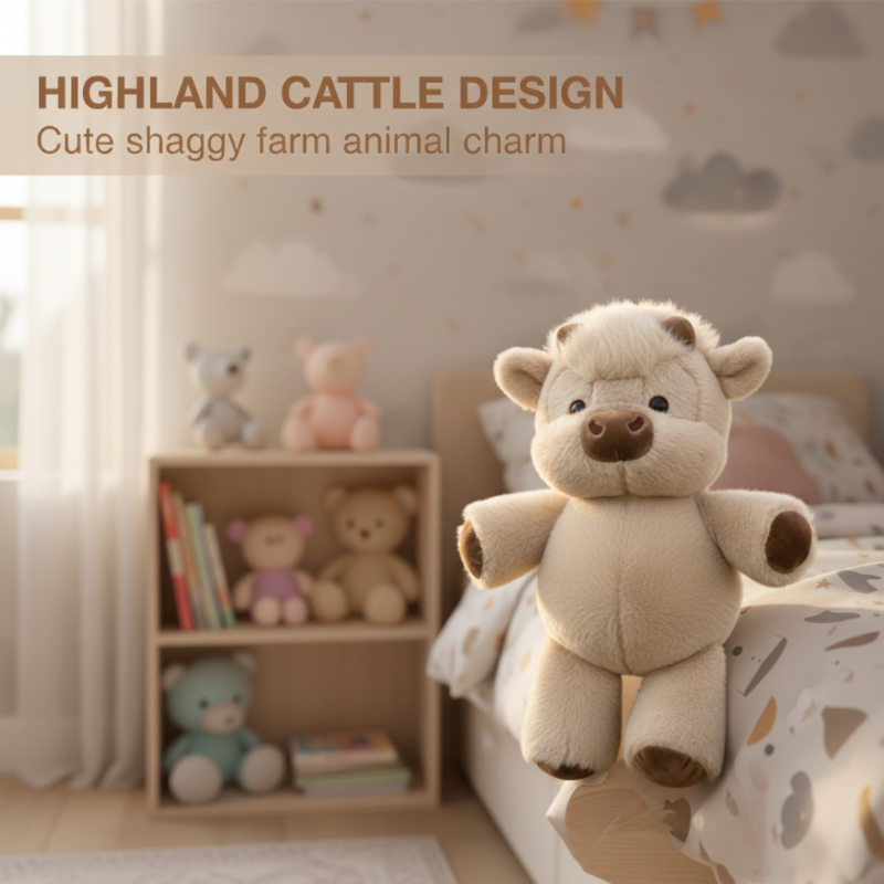💞Gift Idea Hot Sale 59% OFF🎁🐮Adorable & Furry Highland Cattle Soft Toy🐷