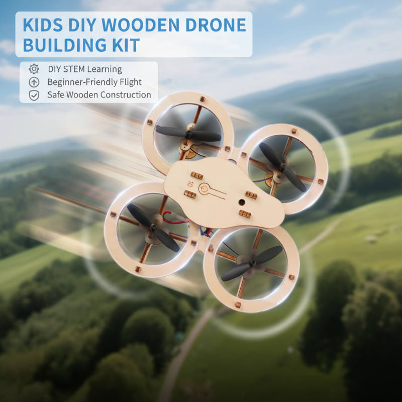 🛩️Kids DIY Wooden Drone Construction Set: Beginner-Friendly & Safe – Build Your Own Drone with STEM Learning!