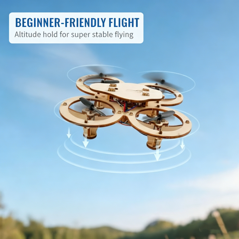 🛩️Kids DIY Wooden Drone Construction Set: Beginner-Friendly & Safe – Build Your Own Drone with STEM Learning!