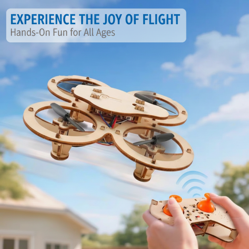 🛩️Kids DIY Wooden Drone Construction Set: Beginner-Friendly & Safe – Build Your Own Drone with STEM Learning!