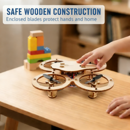 🛩️Kids DIY Wooden Drone Construction Set: Beginner-Friendly & Safe – Build Your Own Drone with STEM Learning!