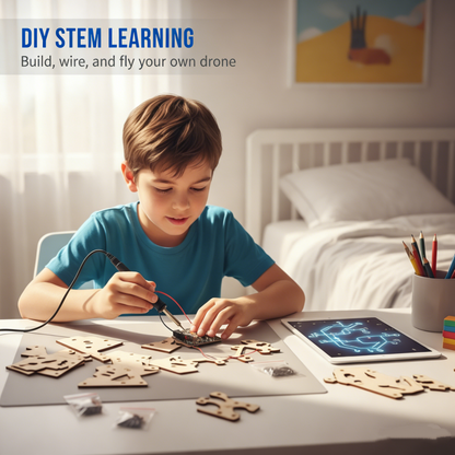 🛩️Kids DIY Wooden Drone Construction Set: Beginner-Friendly & Safe – Build Your Own Drone with STEM Learning!