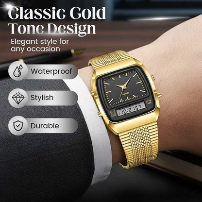 ⌚40% OFF NOW! ✨ Retro Style Square Face Multifunction Watch – Chronograph, Date Display & Classic Design 🕰️