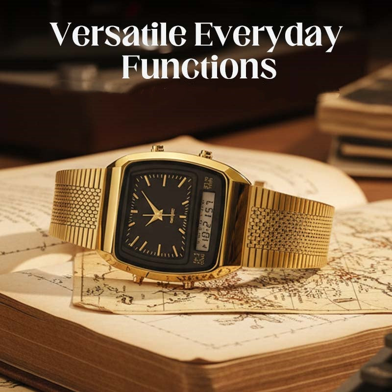 ⌚40% OFF NOW! ✨ Retro Style Square Face Multifunction Watch – Chronograph, Date Display & Classic Design 🕰️