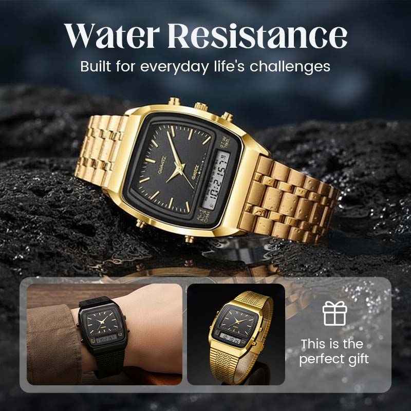 ⌚40% OFF NOW! ✨ Retro Style Square Face Multifunction Watch – Chronograph, Date Display & Classic Design 🕰️