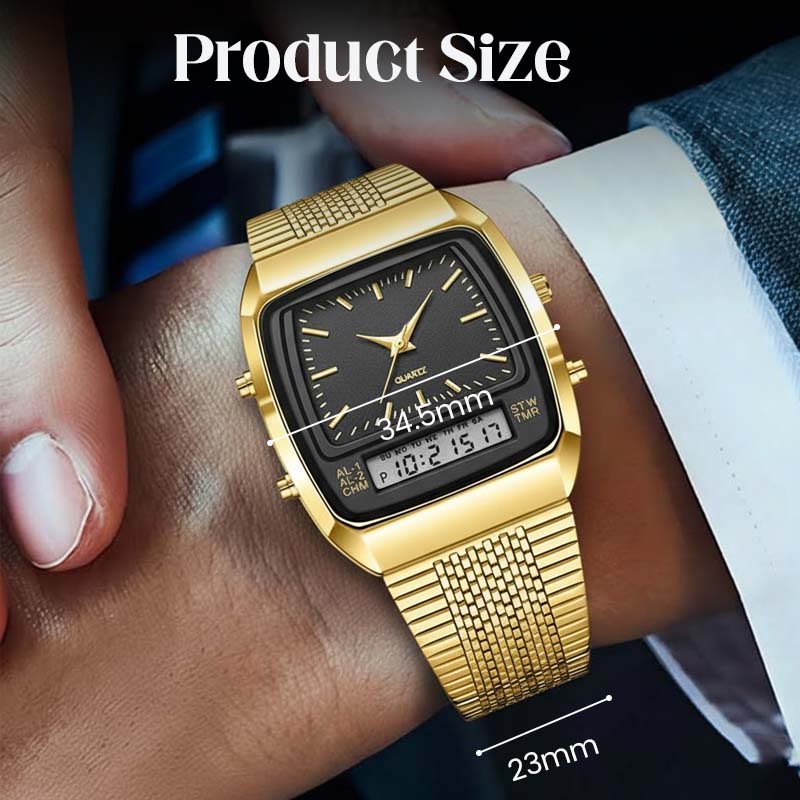 ⌚40% OFF NOW! ✨ Retro Style Square Face Multifunction Watch – Chronograph, Date Display & Classic Design 🕰️
