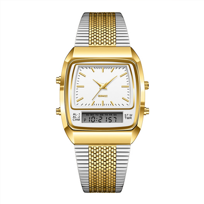 ⌚40% OFF NOW! ✨ Retro Style Square Face Multifunction Watch – Chronograph, Date Display & Classic Design 🕰️