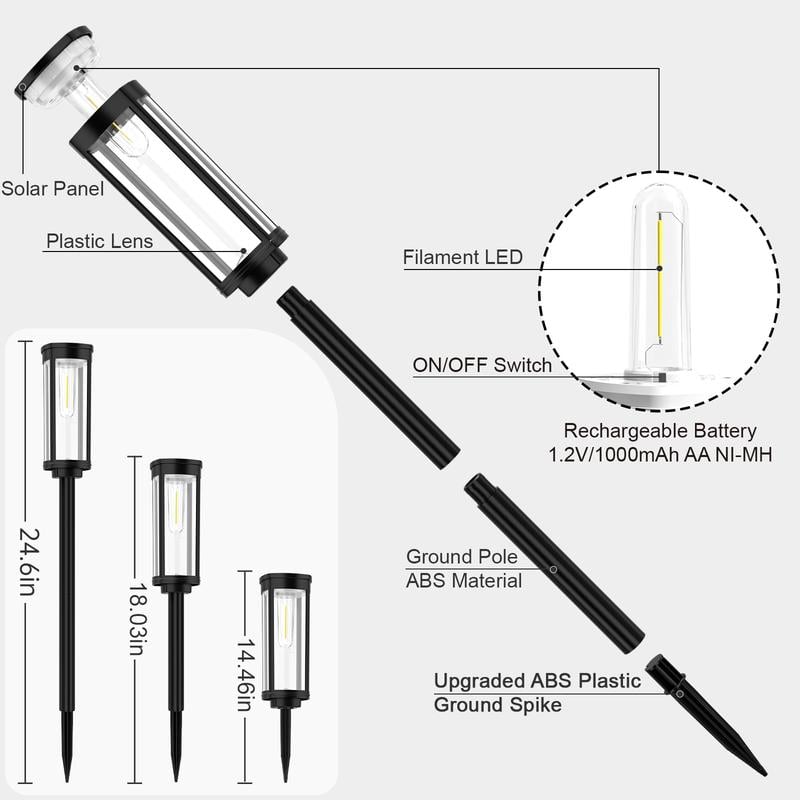 ☀️  Solar Pathway Lights Outdoor