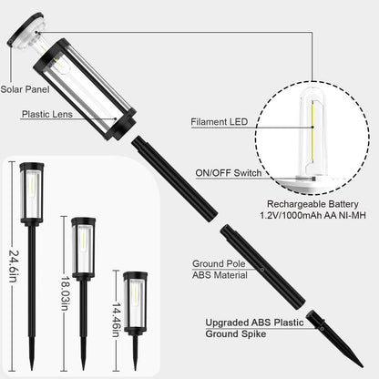 ☀️  Solar Pathway Lights Outdoor