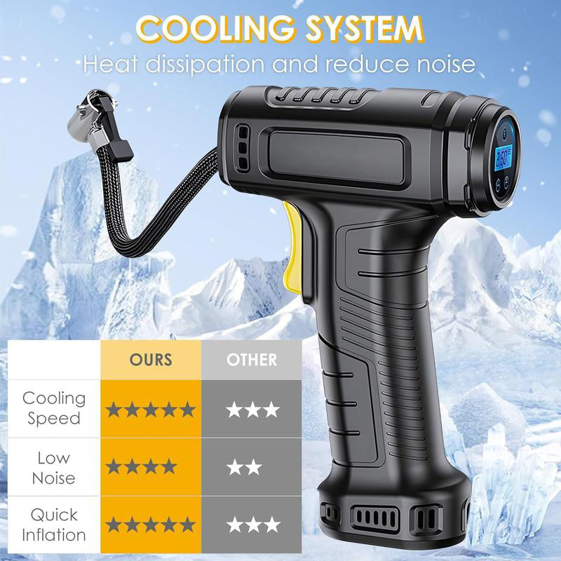 Portable Cordless Air Compressor with Digital Display