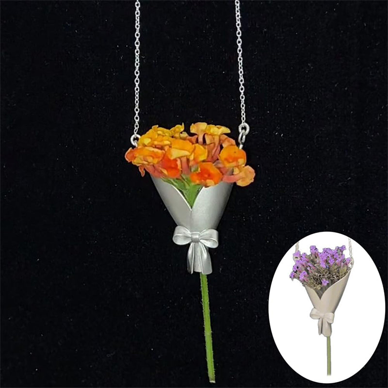🎁New Arrival 40% OFF💐Flower Bouquet Necklace  – The romantic gift for her 💖🎁【Limited Offer】