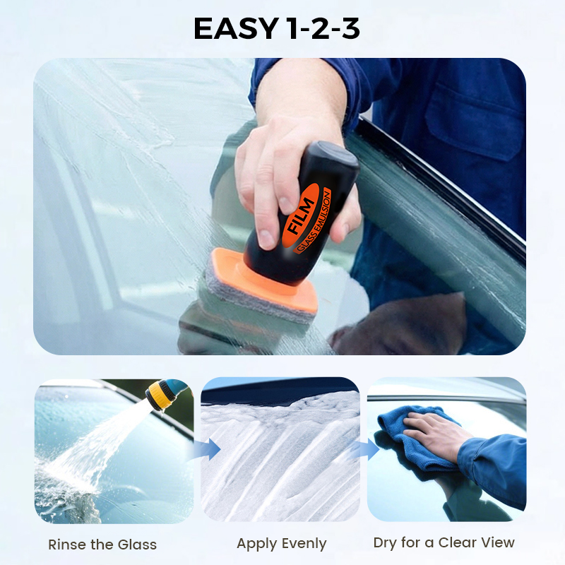 ⏰Auto Glass Side Window Oil Film Removal Cleaner
