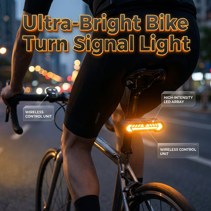 📢📢40% OFF !! ⏰ Wireless Turn Signal Light for Bicycles – Rechargeable, Waterproof & Perfect for Night Safety 💡