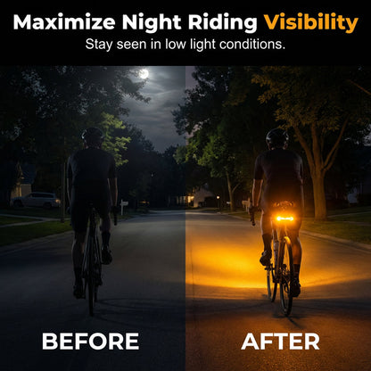 📢📢40% OFF !! ⏰ Wireless Turn Signal Light for Bicycles – Rechargeable, Waterproof & Perfect for Night Safety 💡