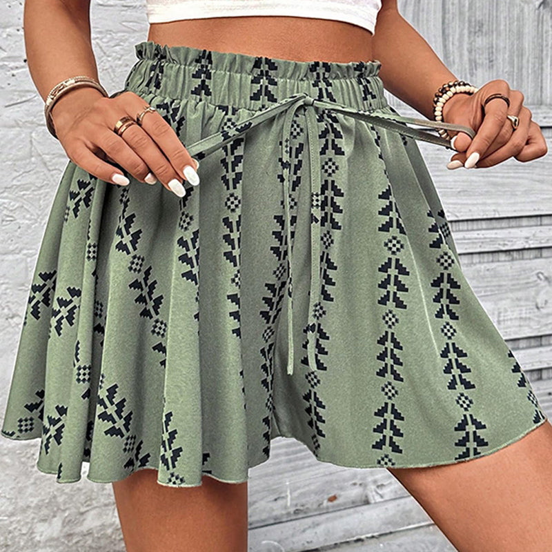 🏆 Last Day Special Price £9.99 ! 💃Women's Bohemian Print High-Waist Shorts🏖️