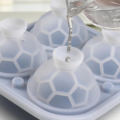 📢📢40% OFF!! ⏰ Silicone Soccer Ball Ice Cube Tray – 5.5 cm Cubes, Slow-Melting, Leak-Proof Design, 4 Colors, Perfect for Game Nights & Cocktails 🥂