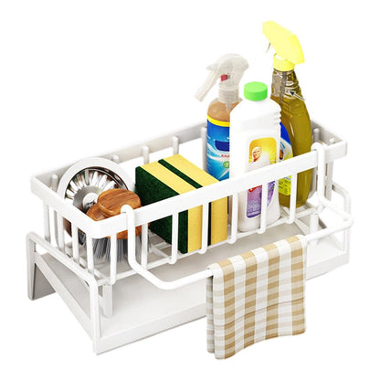 🧽 LIMITED-TIME 30% OFF! ✨ Sink Drain Rack – Organizer, Rust-Proof, Drainage Holes 🍽️