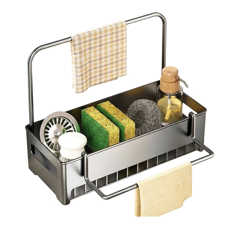 🧽 LIMITED-TIME 30% OFF! ✨ Sink Drain Rack – Organizer, Rust-Proof, Drainage Holes 🍽️