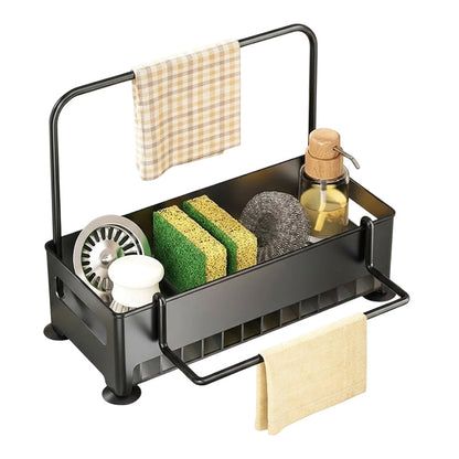 🧽 LIMITED-TIME 30% OFF! ✨ Sink Drain Rack – Organizer, Rust-Proof, Drainage Holes 🍽️