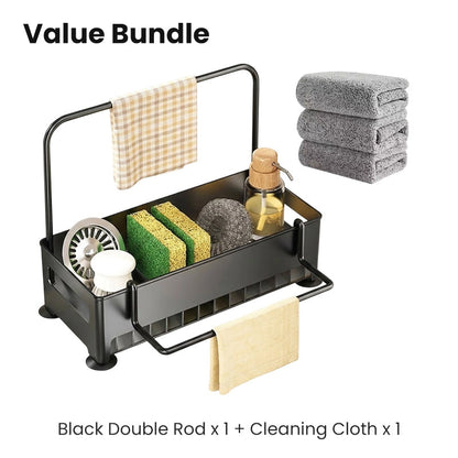 🧽 LIMITED-TIME 30% OFF! ✨ Sink Drain Rack – Organizer, Rust-Proof, Drainage Holes 🍽️