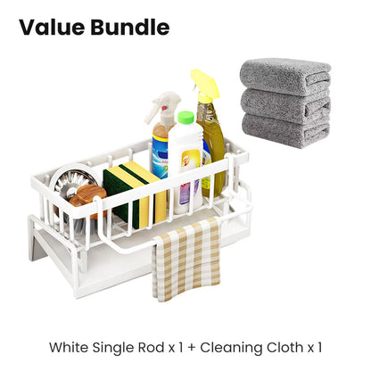 🧽 LIMITED-TIME 30% OFF! ✨ Sink Drain Rack – Organizer, Rust-Proof, Drainage Holes 🍽️