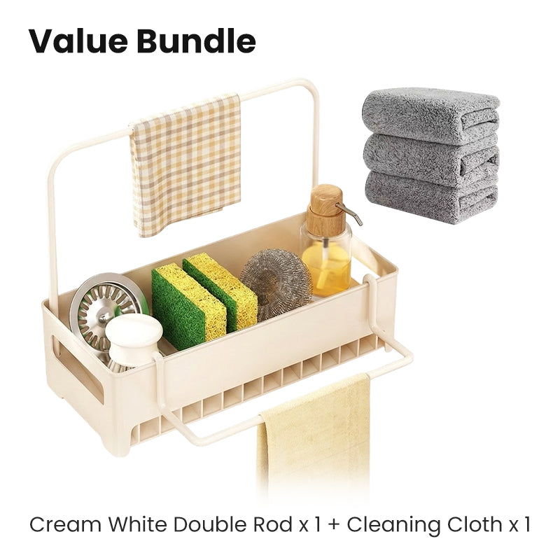 🧽 LIMITED-TIME 30% OFF! ✨ Sink Drain Rack – Organizer, Rust-Proof, Drainage Holes 🍽️