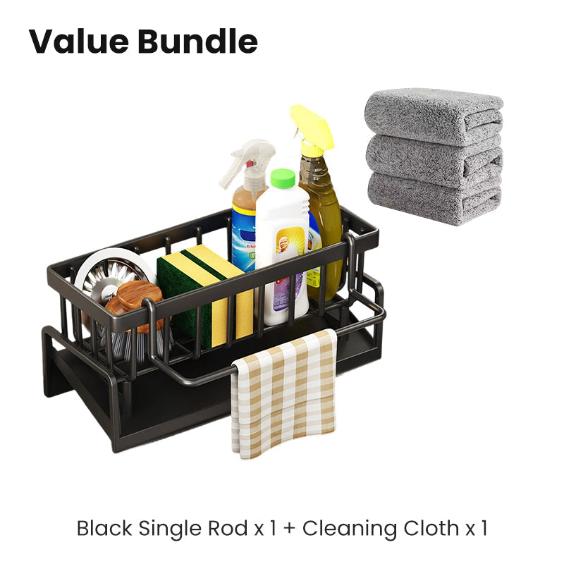 🧽 LIMITED-TIME 30% OFF! ✨ Sink Drain Rack – Organizer, Rust-Proof, Drainage Holes 🍽️