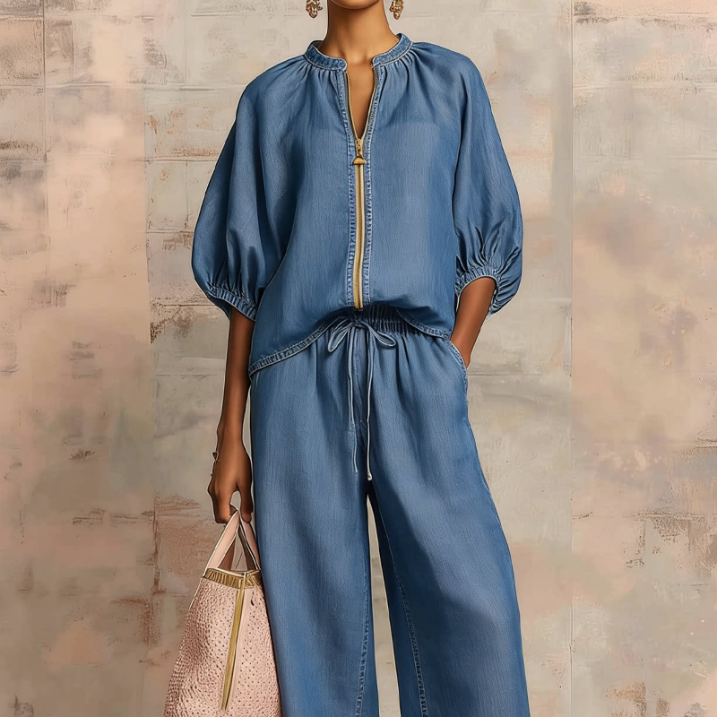 🔥 Hot sale 44% OFF🔥Women's Solid Color 2-Piece Casual Tracksuit Set