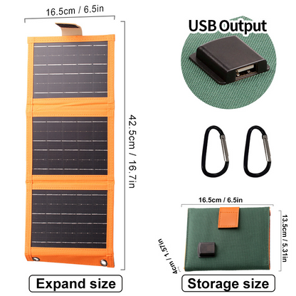 ☀️ LIMITED-TIME 30% OFF! ✨ Portable Solar Panel – Foldable, USB Charging, Weather-Resistant 🎒