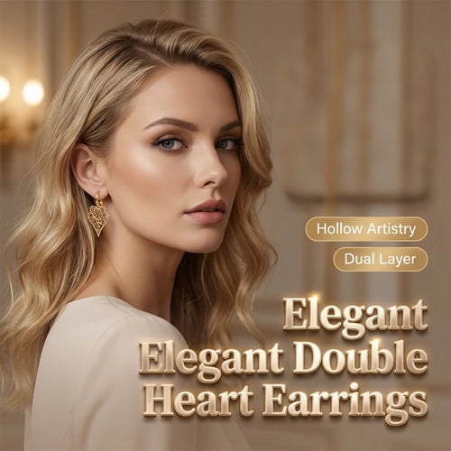 😍Elegant Sparkling Heart Hoop Earrings💕
