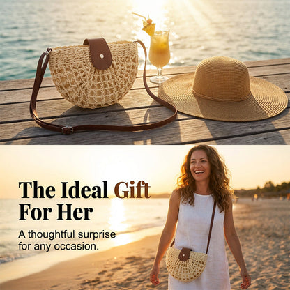 Woven Crossbody Bag for Women