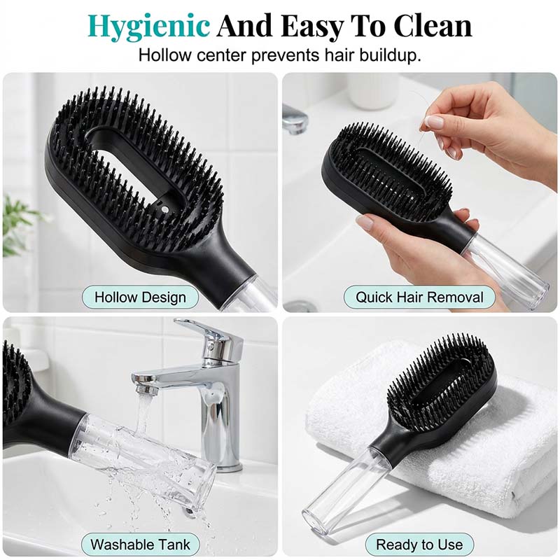 🪮💦Last Day Special Price🔥Anti-Static Hair Brush with Built-in Sprayer