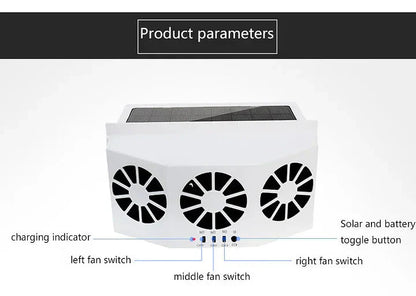 🚗 Solar Car Cooling Fan – Ventilation &amp; Fresher Air in the Car 🌿