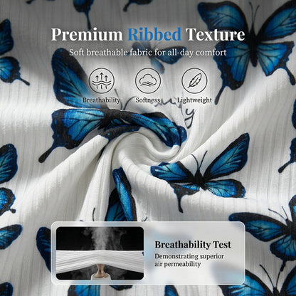 📢📢40% OFF !! ⏰Women's Cozy Butterfly Print Pajama Set