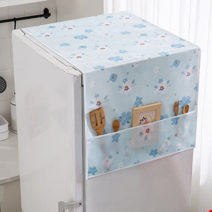 📢📢48% OFF !! ⏰ Fridge Dust Cover with Pockets – Peek-a-Boo Protection for Your Refrigerator ✨