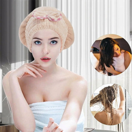 Professional Ultra-Absorbent Anti-Frizz Microfiber Hair Drying Cap