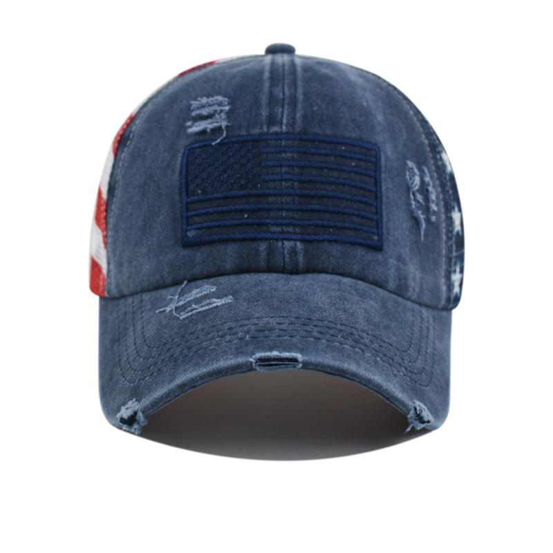 📢📢40% OFF !! ⏰Distressed American Flag Mesh Baseball Cap
