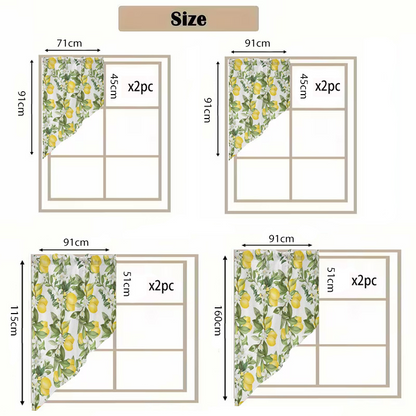 🌸 Botanical Print Window Curtains – Light-Filtering, Rod Pocket, Vibrant 🌿