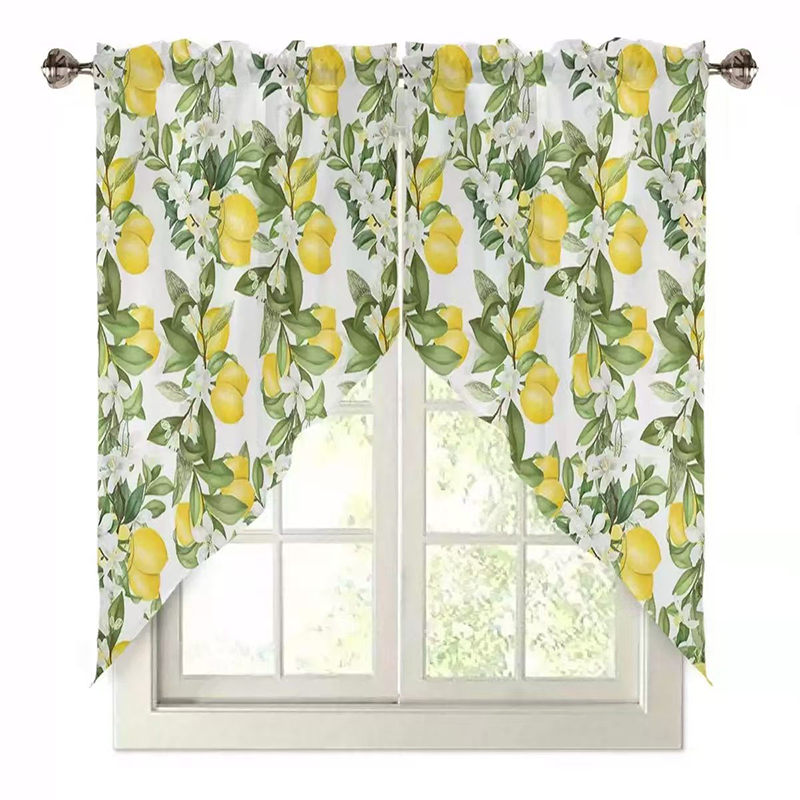 🌸 Botanical Print Window Curtains – Light-Filtering, Rod Pocket, Vibrant 🌿