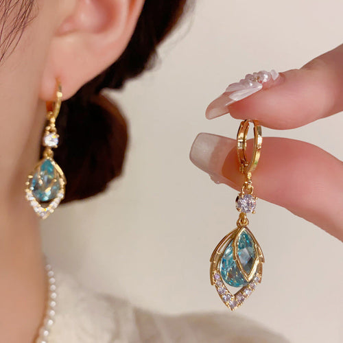 ⏳Limited-time 30% off⏰Sky Blue Drop Dangle Hoop Earrings💧💍