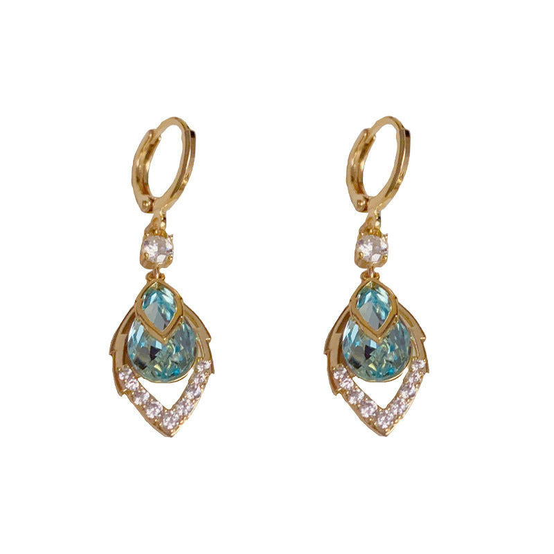 ⏳Limited-time 30% off⏰Sky Blue Drop Dangle Hoop Earrings💧💍