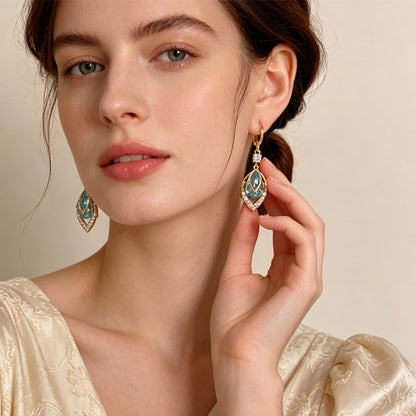 ⏳Limited-time 30% off⏰Sky Blue Drop Dangle Hoop Earrings💧💍