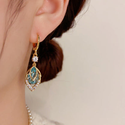 ⏳Limited-time 30% off⏰Sky Blue Drop Dangle Hoop Earrings💧💍